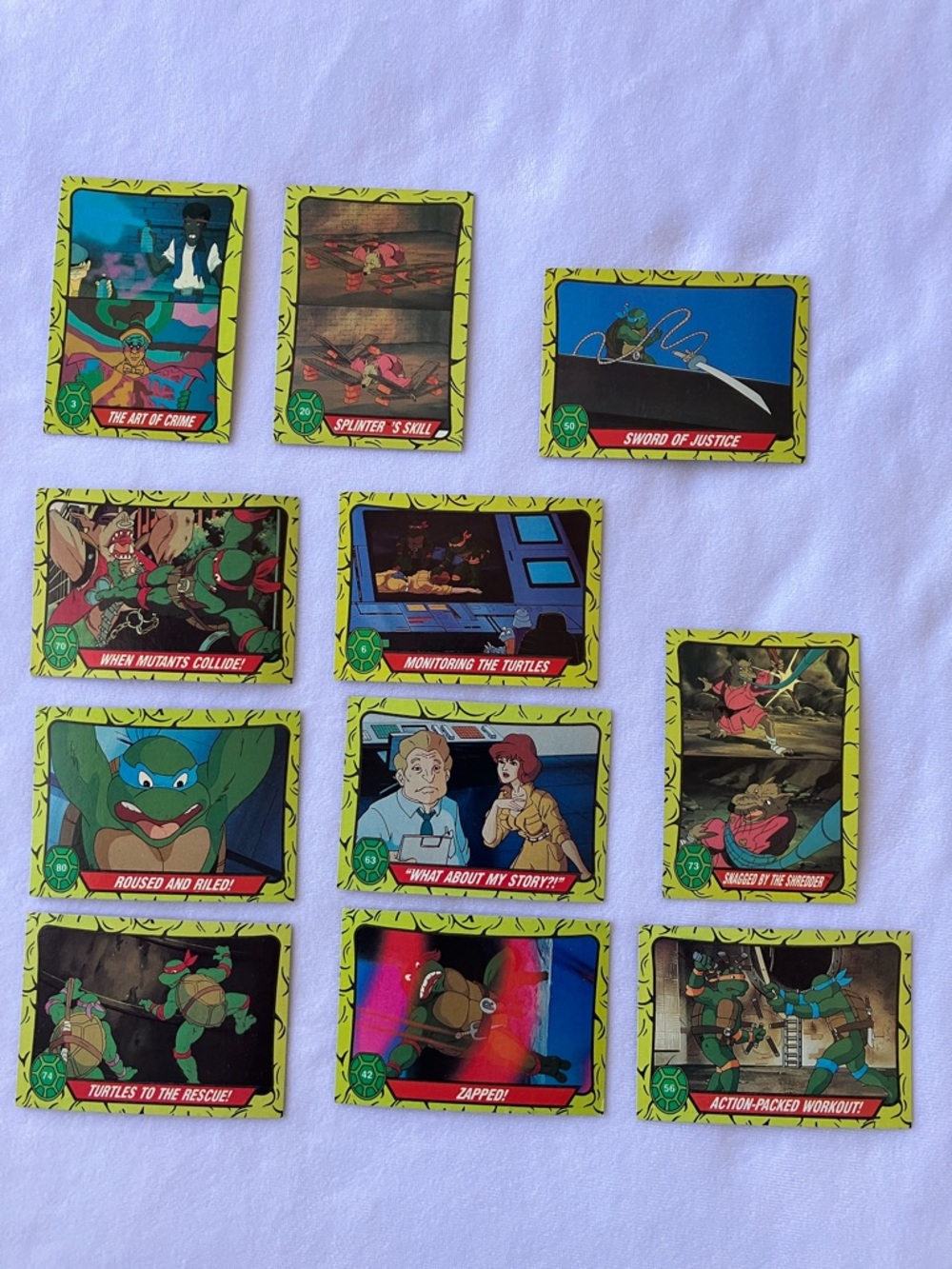 Vintage Topps TMNT cards